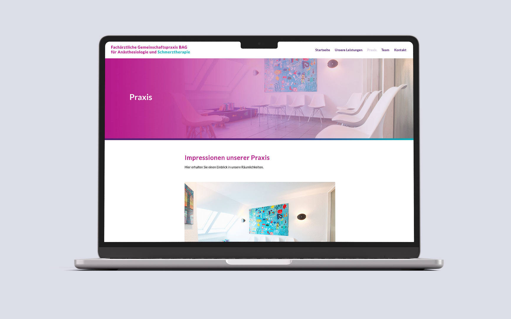 Gemeinschaftspraxis Webseite Eindruecke