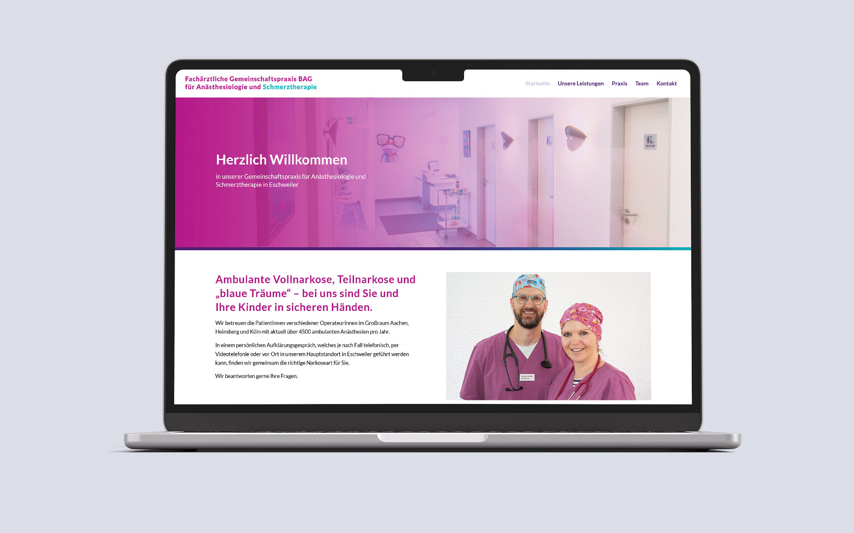 Gemeinschaftspraxis Webseite Startseite